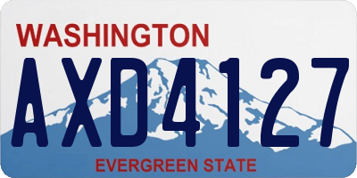 WA license plate AXD4127