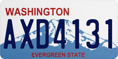 WA license plate AXD4131