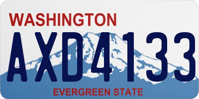 WA license plate AXD4133