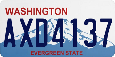 WA license plate AXD4137