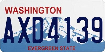 WA license plate AXD4139