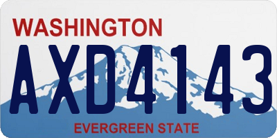 WA license plate AXD4143