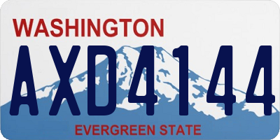 WA license plate AXD4144