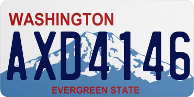 WA license plate AXD4146