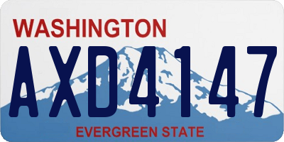 WA license plate AXD4147