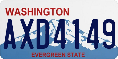 WA license plate AXD4149