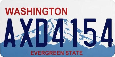 WA license plate AXD4154