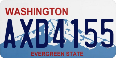 WA license plate AXD4155