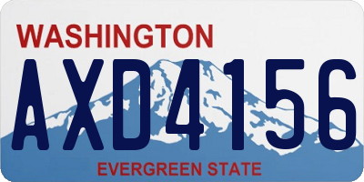 WA license plate AXD4156