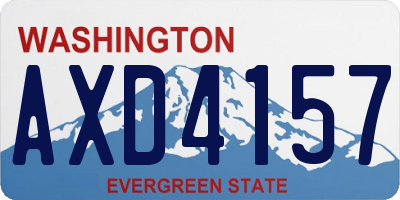 WA license plate AXD4157