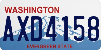 WA license plate AXD4158
