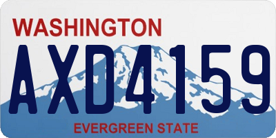 WA license plate AXD4159