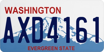 WA license plate AXD4161