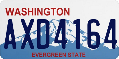 WA license plate AXD4164