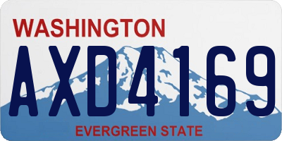WA license plate AXD4169