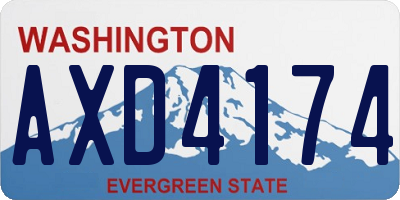 WA license plate AXD4174