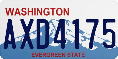 WA license plate AXD4175