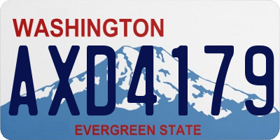 WA license plate AXD4179