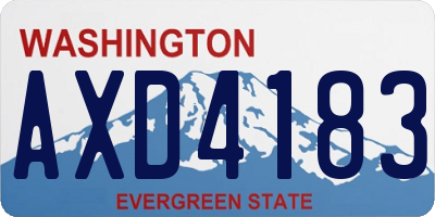 WA license plate AXD4183
