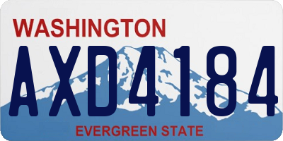 WA license plate AXD4184