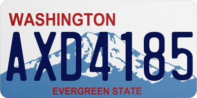 WA license plate AXD4185