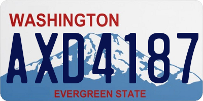 WA license plate AXD4187