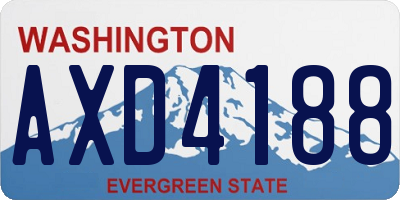 WA license plate AXD4188