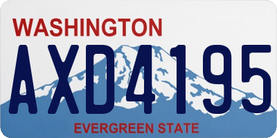WA license plate AXD4195