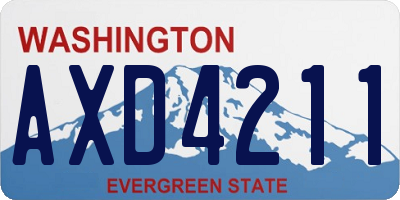 WA license plate AXD4211