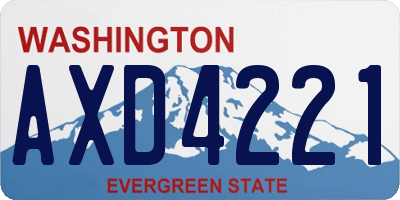 WA license plate AXD4221