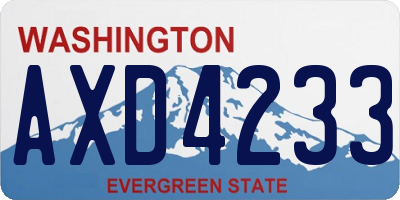 WA license plate AXD4233