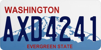 WA license plate AXD4241
