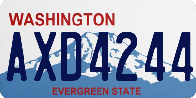 WA license plate AXD4244