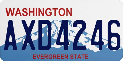 WA license plate AXD4246