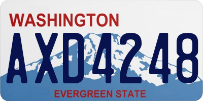 WA license plate AXD4248