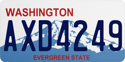 WA license plate AXD4249