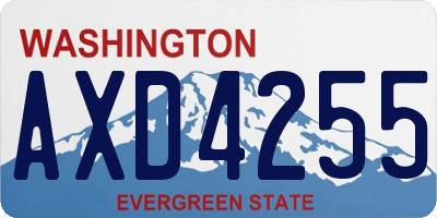 WA license plate AXD4255