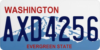 WA license plate AXD4256