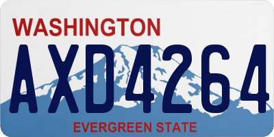 WA license plate AXD4264