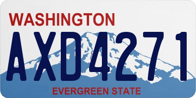 WA license plate AXD4271