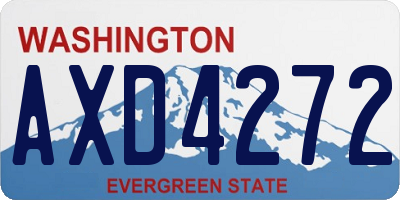 WA license plate AXD4272