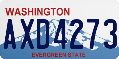 WA license plate AXD4273