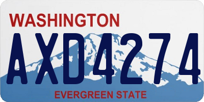 WA license plate AXD4274