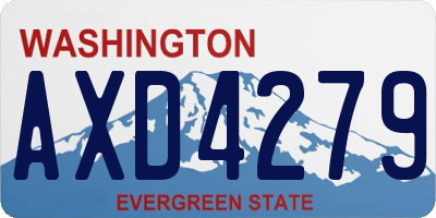 WA license plate AXD4279