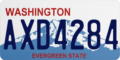 WA license plate AXD4284