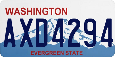 WA license plate AXD4294