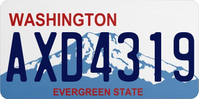 WA license plate AXD4319