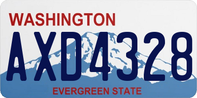 WA license plate AXD4328