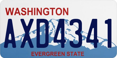 WA license plate AXD4341