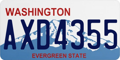 WA license plate AXD4355